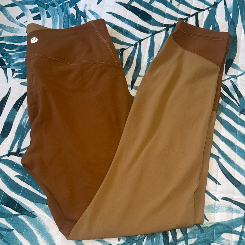 Brown Lululemon leggings size 6